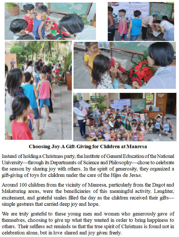Choosing Joy-A Gift-Giving for Children at Manresa retreat House