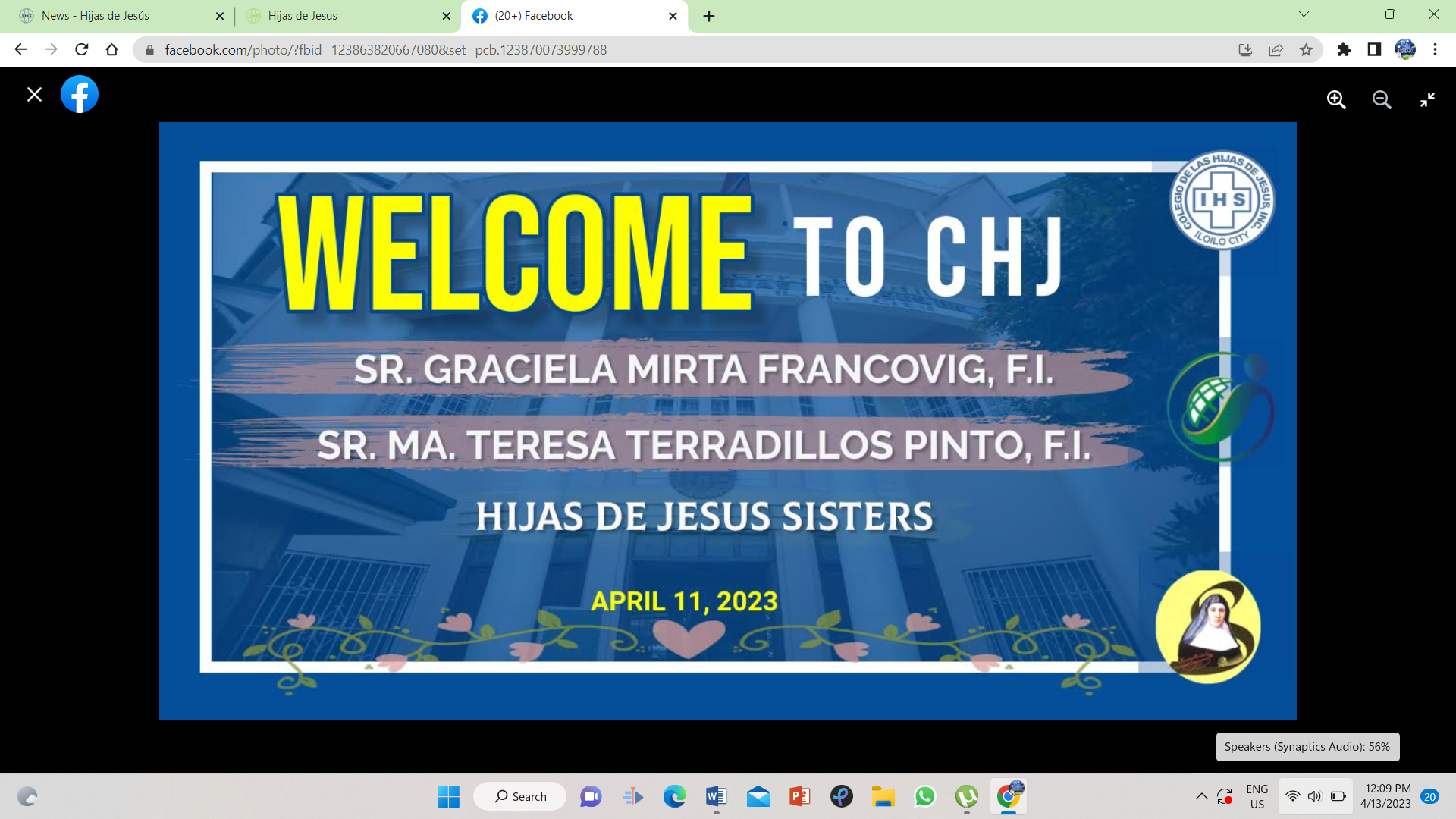 MOTHER GENERAL VISITS CHJ – ILOILO CITY